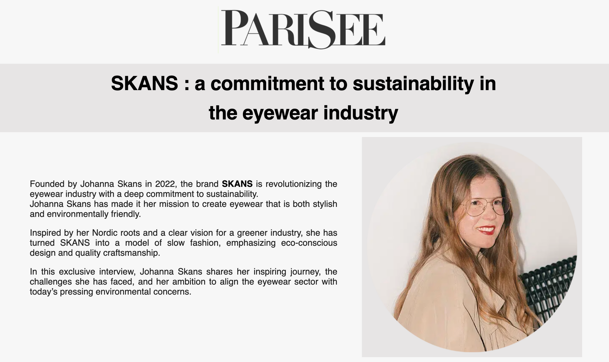 Skans - The Creator's spotlight in Parisee